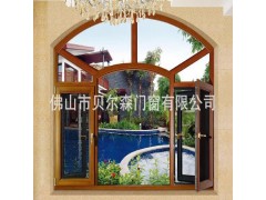 【貝爾森門窗廠】專業(yè)技術(shù)生產(chǎn)128系列斷橋鋁合金窗紗一體平開窗圖1