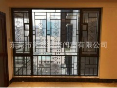 廠家生產(chǎn) 新型歐式防盜防蚊紗窗批發(fā) 帶花創(chuàng)意鋁合金紗窗定制圖2