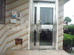 廠家批發(fā) 防盜樓宇門 不銹鋼樓宇門 上海不銹鋼門 各種防盜門窗類圖3