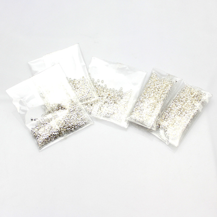昌達2mm定位珠扣DIY飾品配件材料電鍍白K不退色包線扣卡子DIY手工
