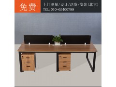 北京辦公家具 四人組合職員辦公桌 簡約辦公桌 新款辦公電腦桌圖1