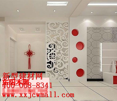 鏤空實(shí)木圖樣，新型建材網(wǎng)提供