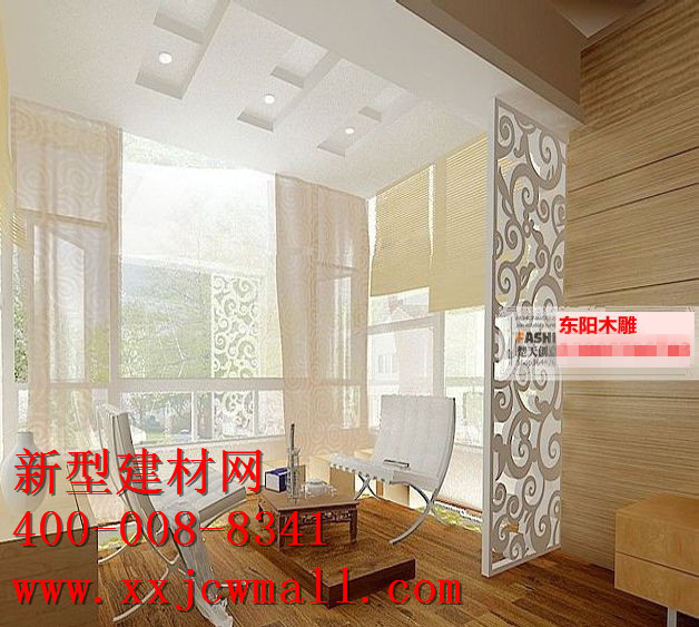 鏤空實(shí)木圖樣，新型建材網(wǎng)提供