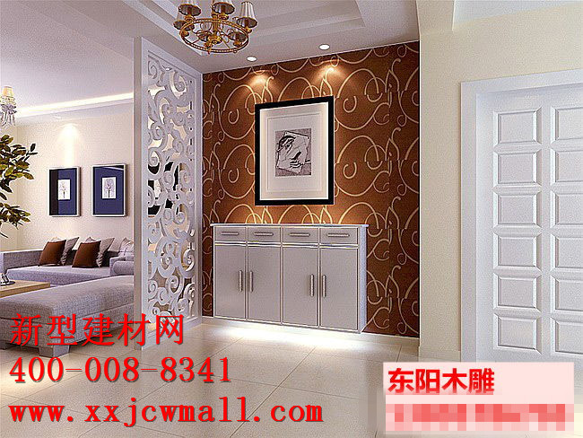 鏤空實(shí)木圖樣，新型建材網(wǎng)提供