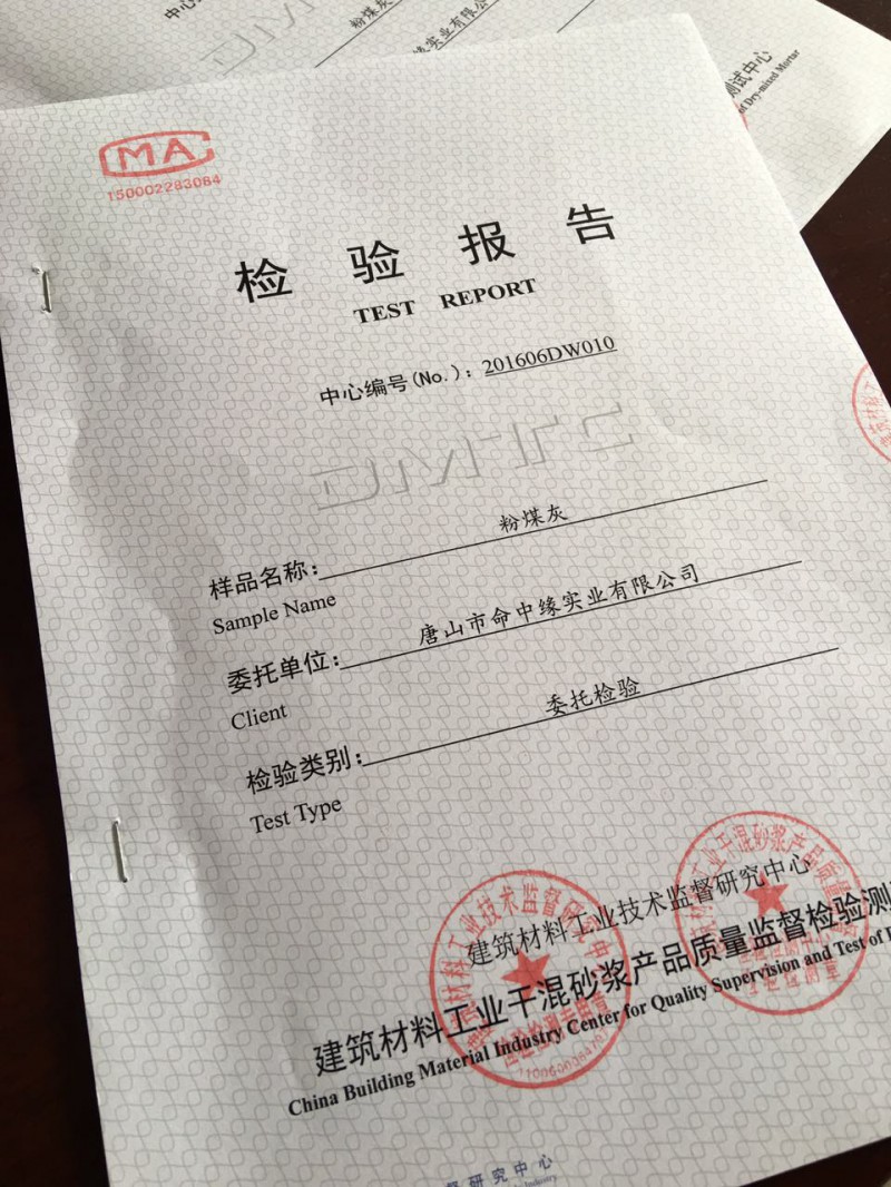 二級(jí)粉煤灰檢驗(yàn)報(bào)告1