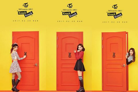 韓國TWICE的《Knock Knock》專輯照。