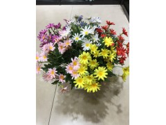 小雛菊手工絹花裝飾客廳插花圖2