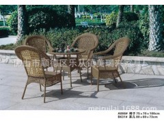 藤椅 藤編家具 餐廳手工藤編桌椅 藤桌椅圖1