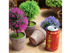 義烏批發(fā)仿真花盆景假花裝飾盆栽圖1