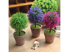 義烏批發(fā)仿真花盆景假花裝飾盆栽圖2