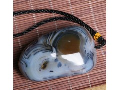 精品奇珍異石天然波斯瑪瑙把玩鳳凰飛天圖3
