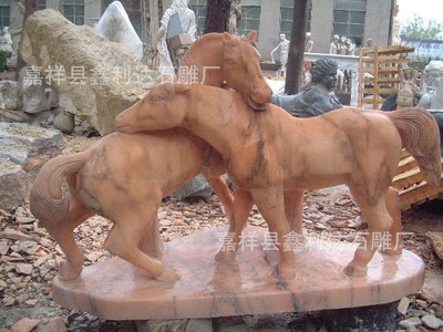 各種動(dòng)物石雕 動(dòng)物雕塑 石馬 石雕馬 石獅子