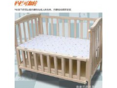 廠家批發(fā) 無漆新西蘭松木實木制嬰兒床 多功能環(huán)保床 可變書圖1