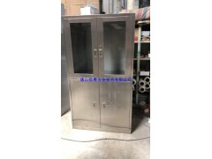 佛山鋼制更衣柜檔案密集架拆裝辦公桌不銹鋼架上玻璃門對開定做圖1