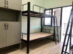 廣東工程鐵床上下鋪雙層鐵鐵架床批發(fā)學(xué)生公寓床工地床工廠組裝圖1