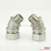 一洋五金供應(yīng)304不銹鋼45度彎頭機(jī)箱設(shè)備穿線用M,G,NPT螺紋