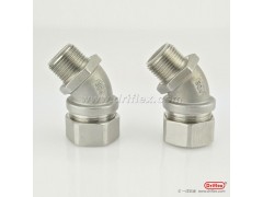 一洋五金供應(yīng)304不銹鋼45度彎頭機(jī)箱設(shè)備穿線用M,G,NPT螺紋圖2