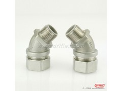 一洋五金供應(yīng)304不銹鋼45度彎頭機床設(shè)備穿線用M,G,NPT螺紋圖2