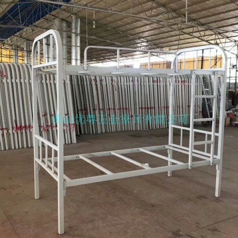 廣西50方管鐵床工地硬板床大學(xué)生宿舍一體上床下柜廠家批發(fā)圖1